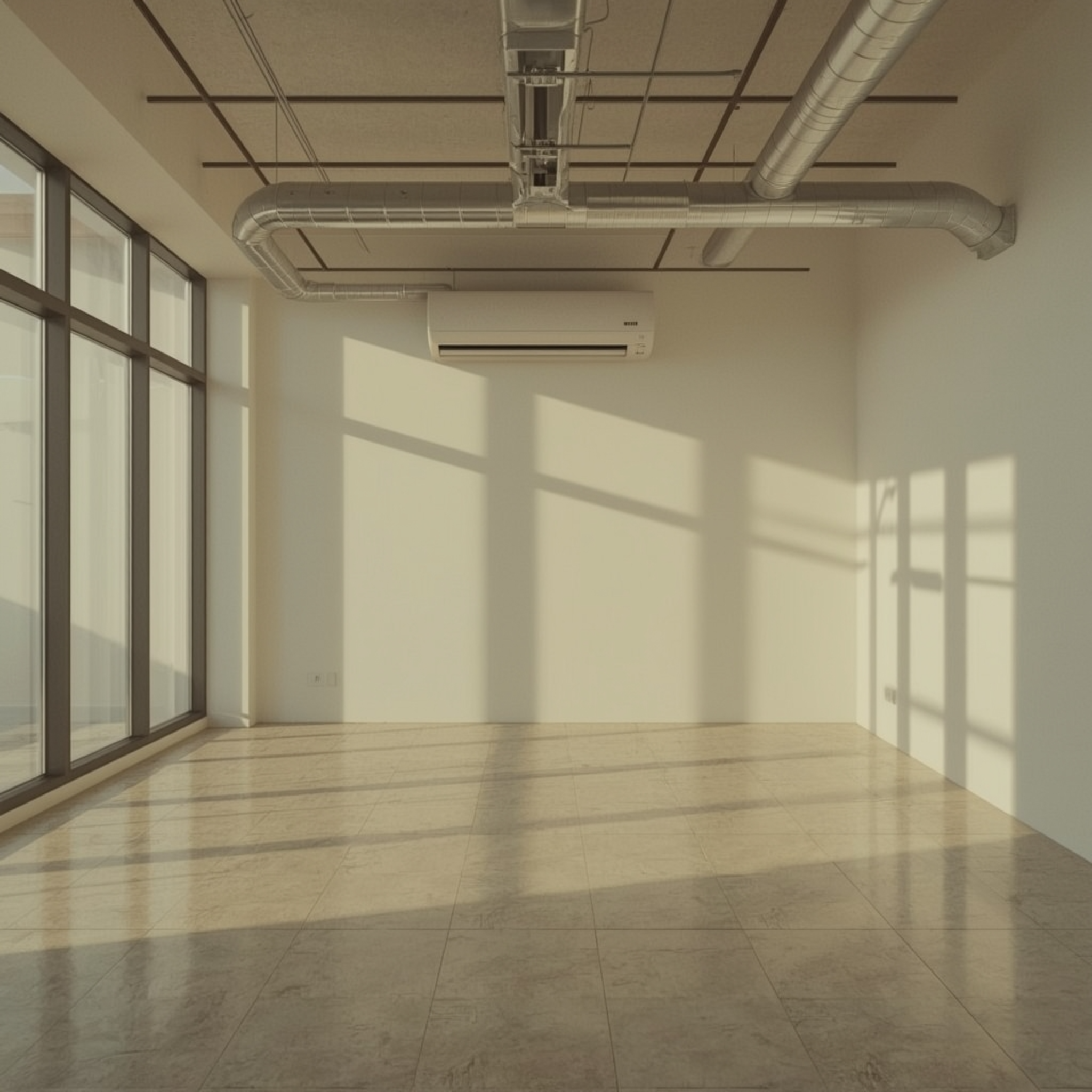 Professional HVAC installation work